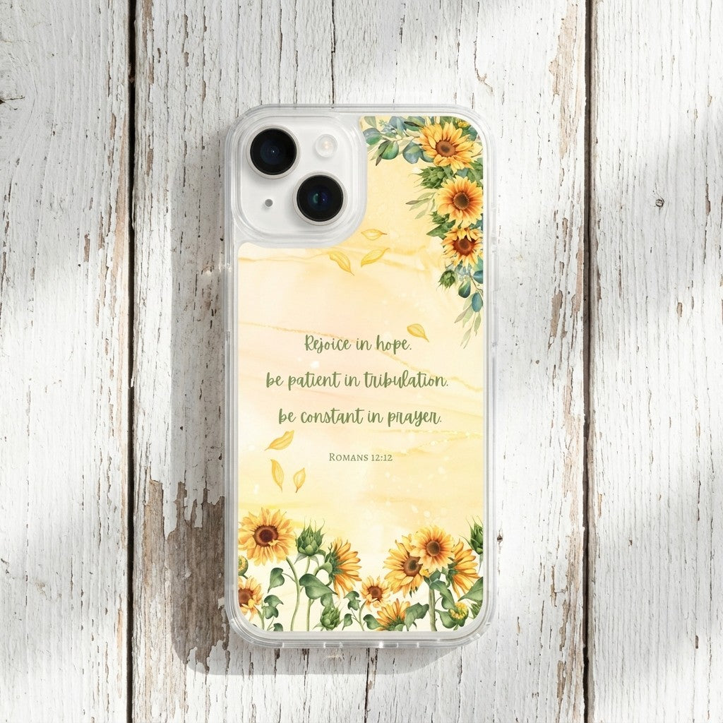 Rejoice in Hope, MagSafe Compatible Christian Phone Case, Bible Verse, Romans 12:12 iPhone 16 Pro Rejoice in Hope, MagSafe Compatible Christian Phone Case, Bible Verse, Romans 12:12 iPhone 16 Pro