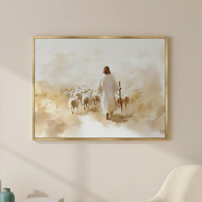 Minimalist Christian wall art displayed in a pastor’s office during Pastor Appreciation Month