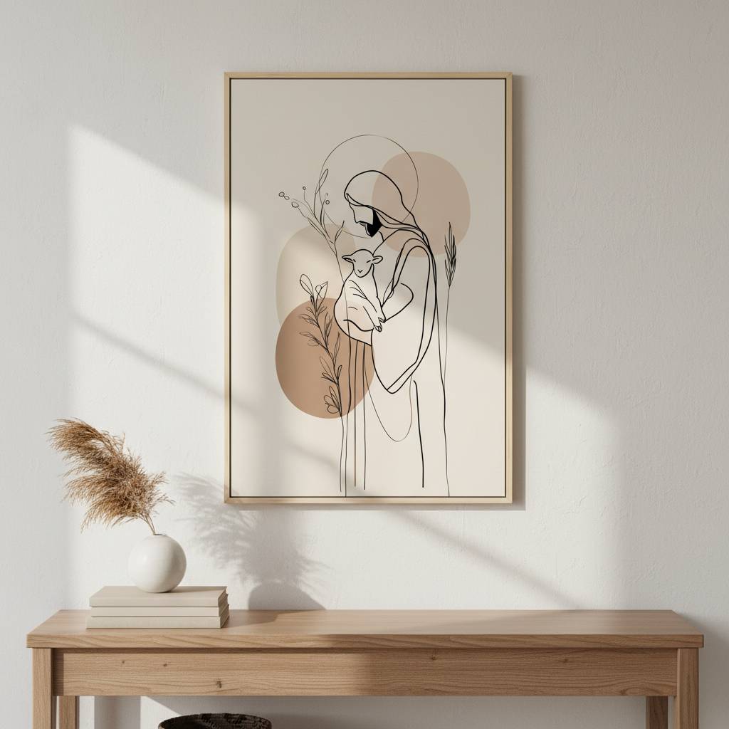Christian Line Art Wall Art