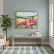 Countryside Hydrangea canvas wall art.