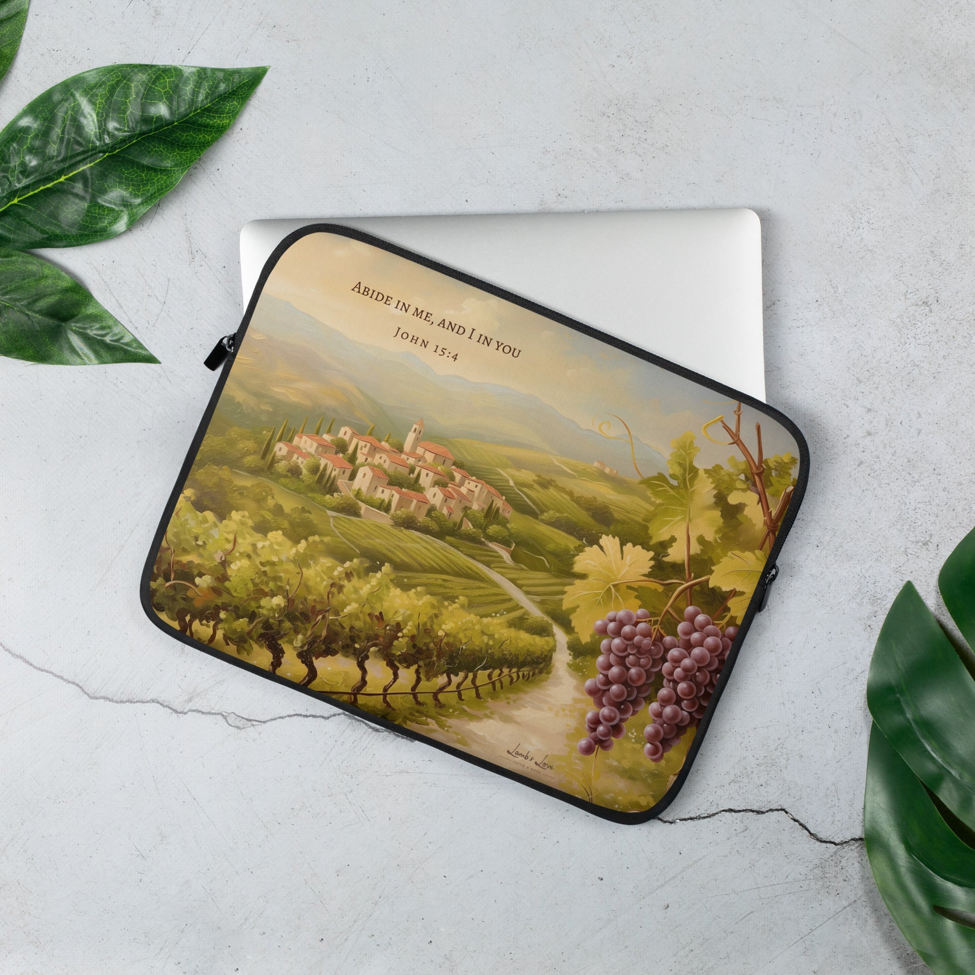 Abide in Me, Laptop Sleeve - Lamb’s Love