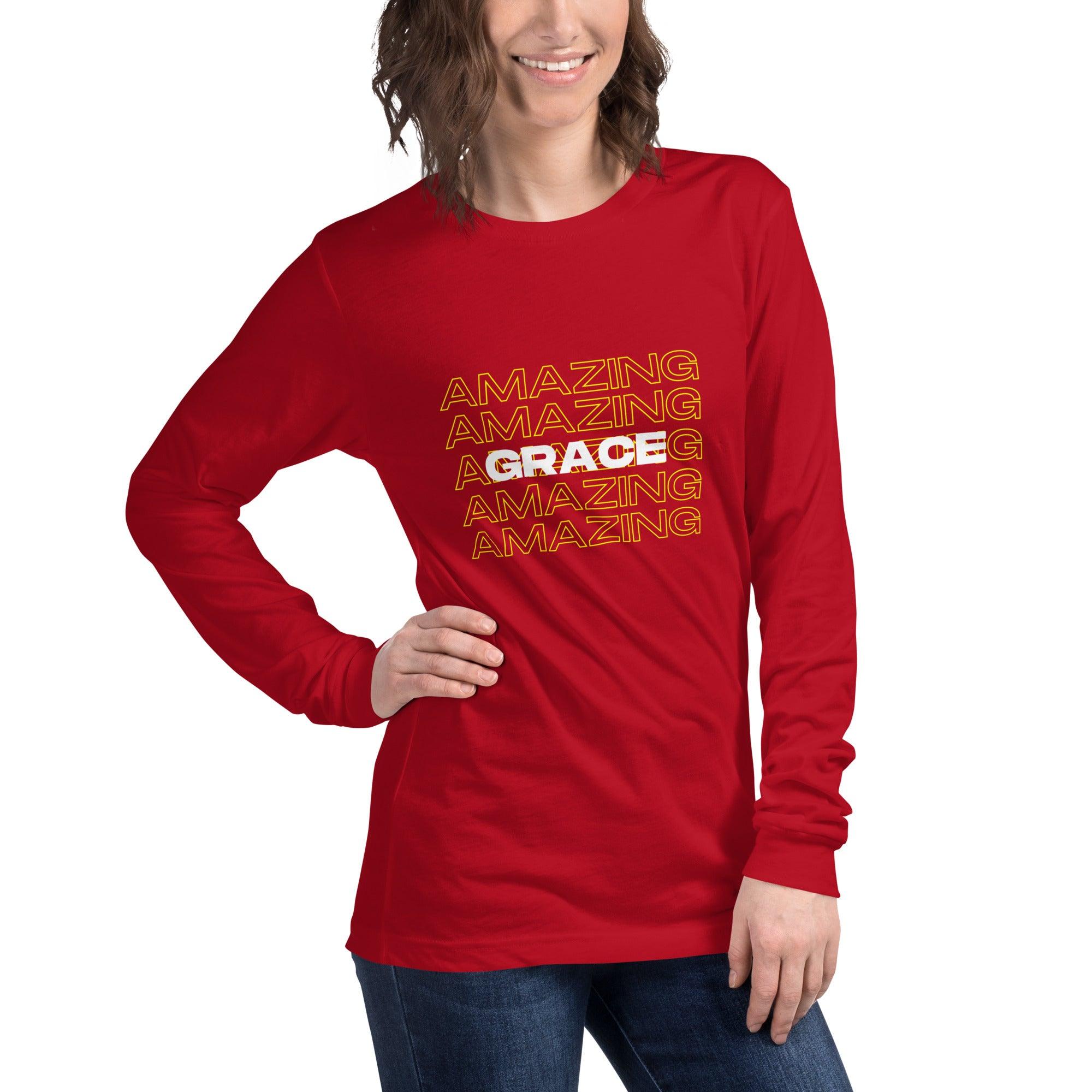 Amazing Grace, Women's Long Sleeve Tee - Lamb’s Love