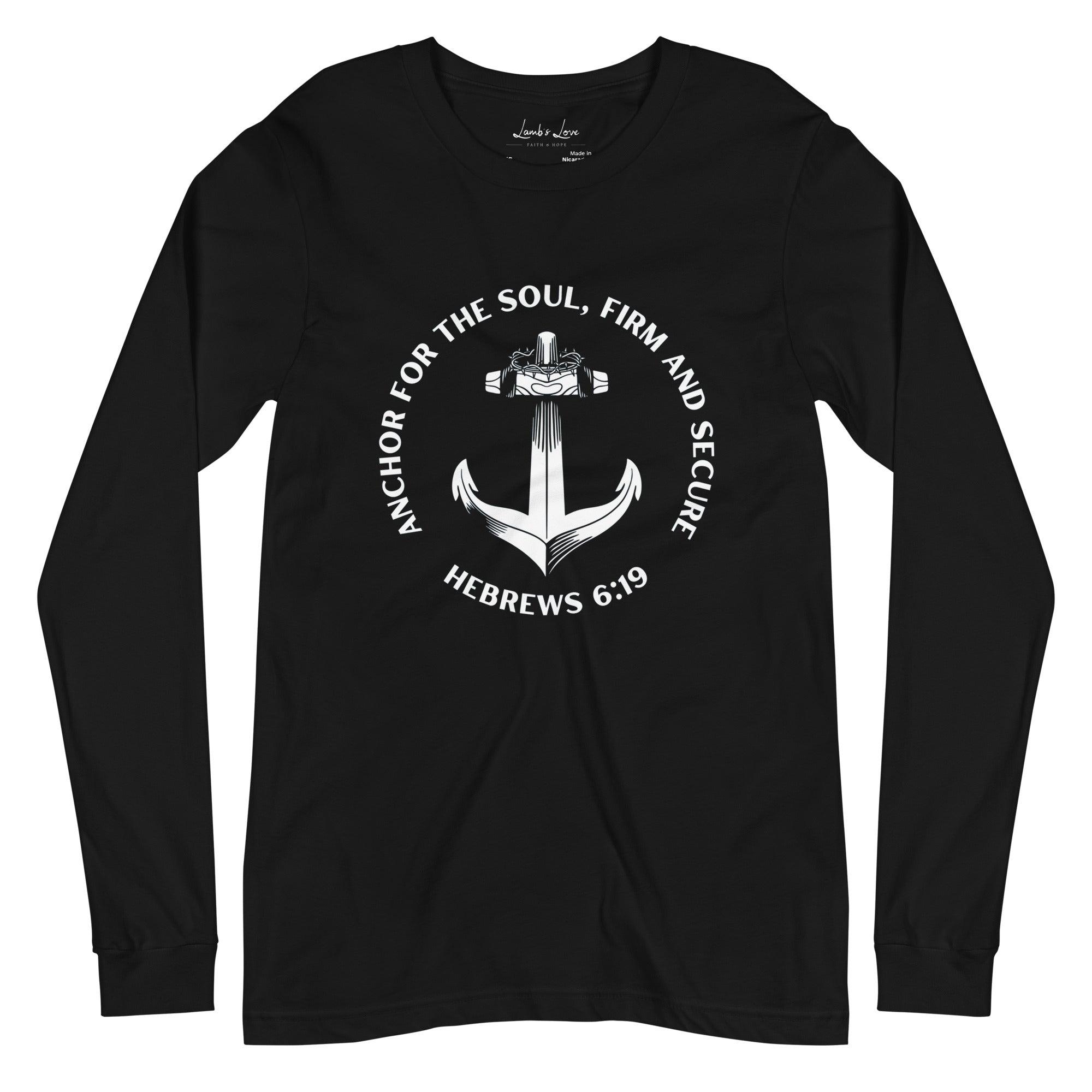 Anchor for the Soul, Men's Long Sleeve Tee - Lamb’s Love