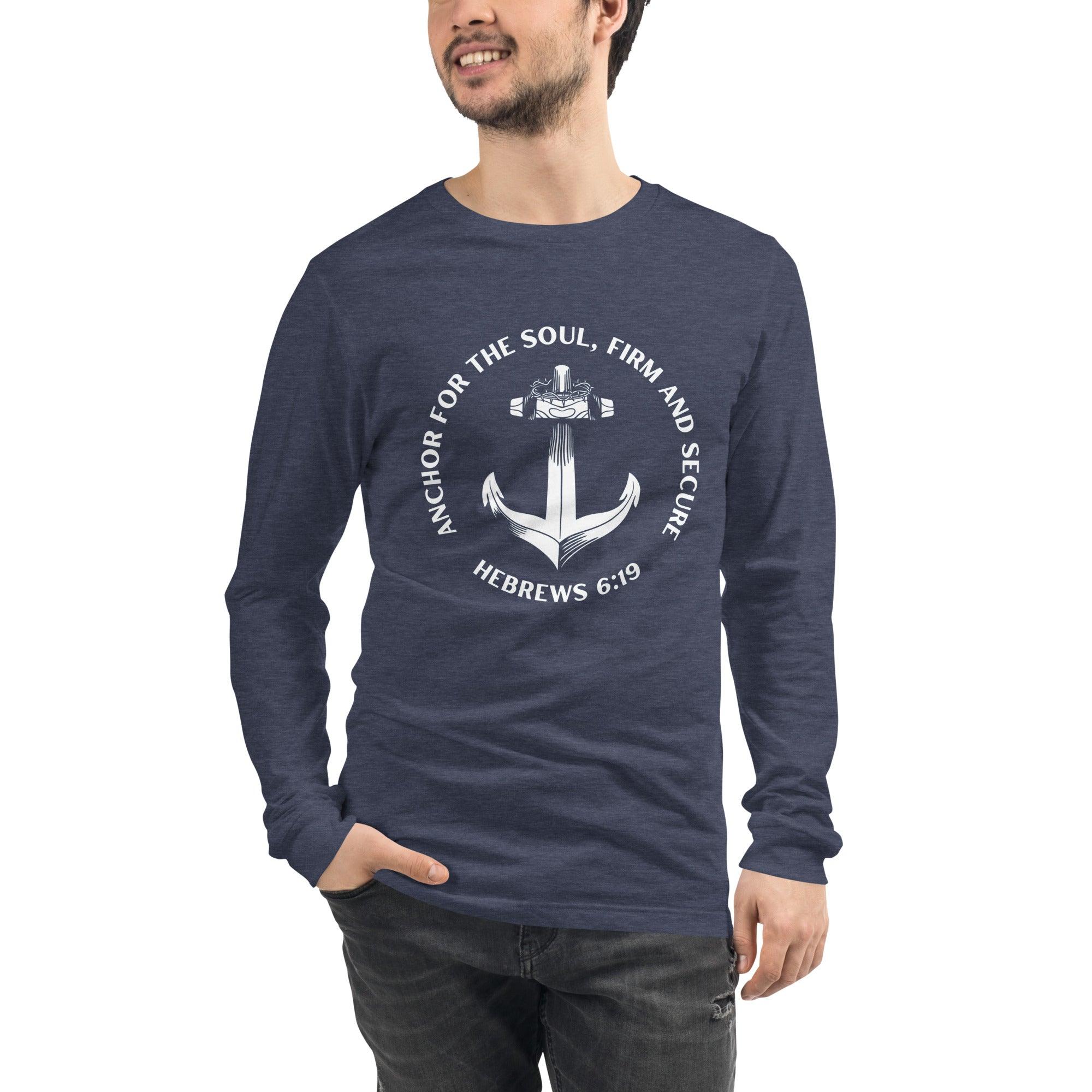 Anchor for the Soul, Men's Long Sleeve Tee - Lamb’s Love