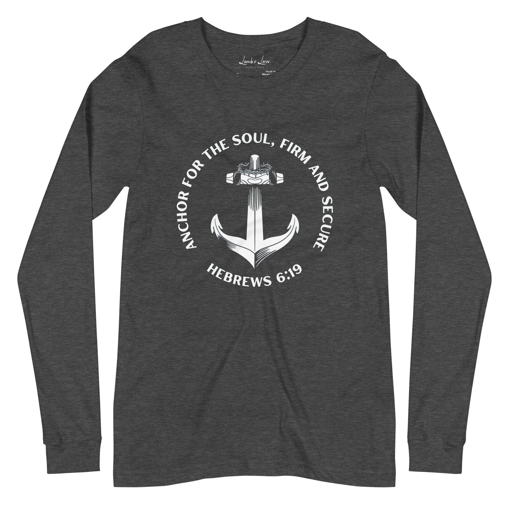 Anchor for the Soul, Men's Long Sleeve Tee - Lamb’s Love