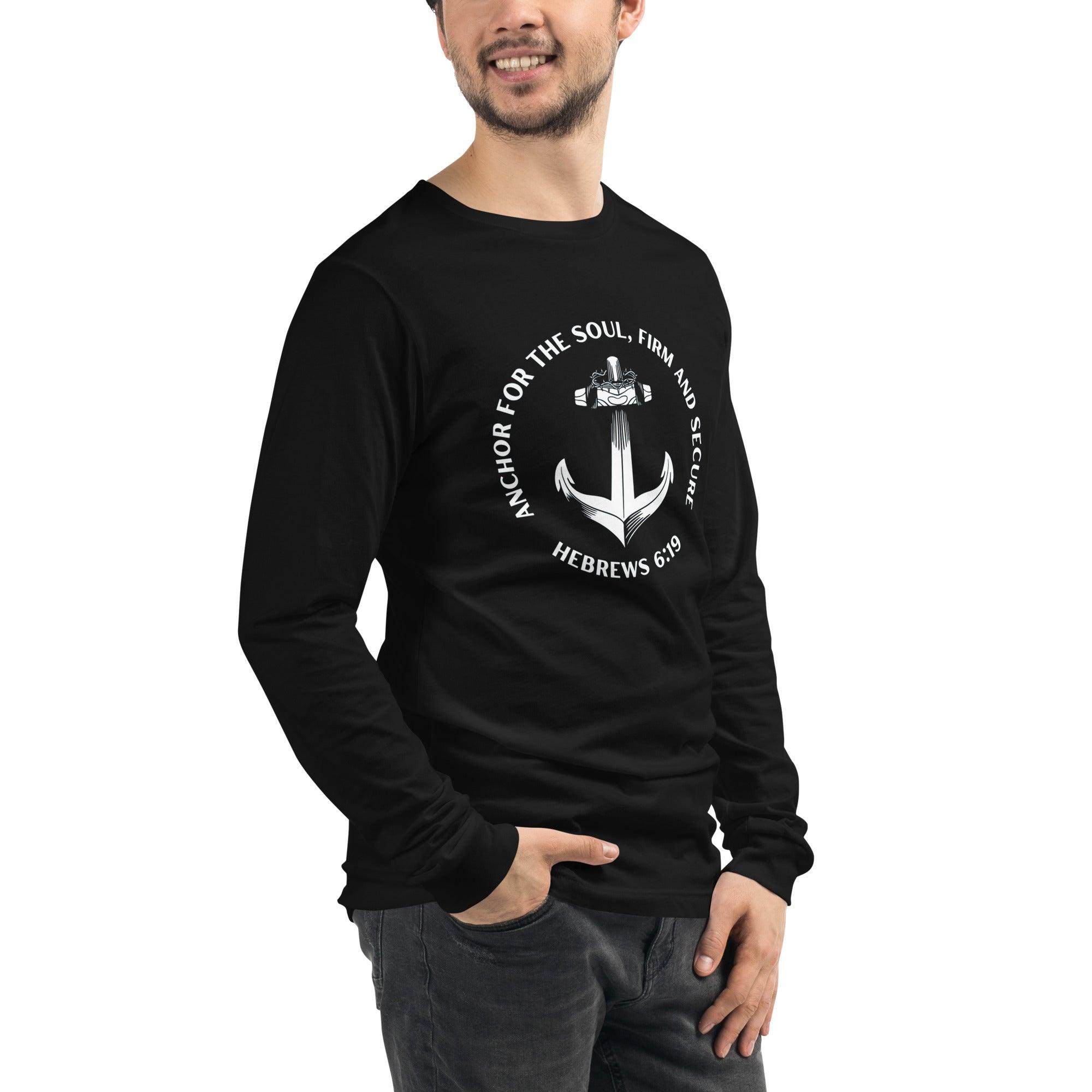 Anchor for the Soul, Men's Long Sleeve Tee - Lamb’s Love