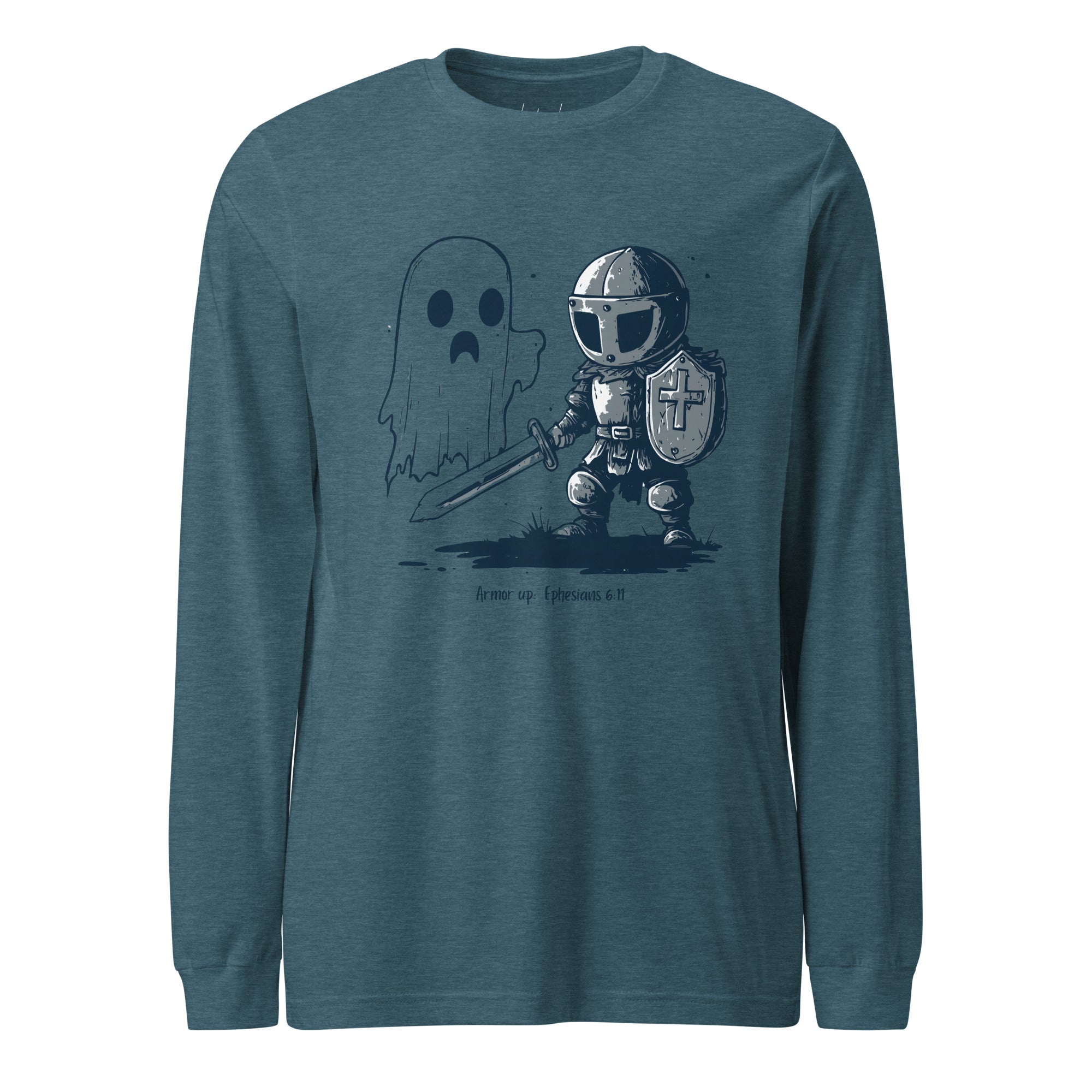 Armor Up Against Ghost, Women's Long Sleeve Tee - Lamb’s Love