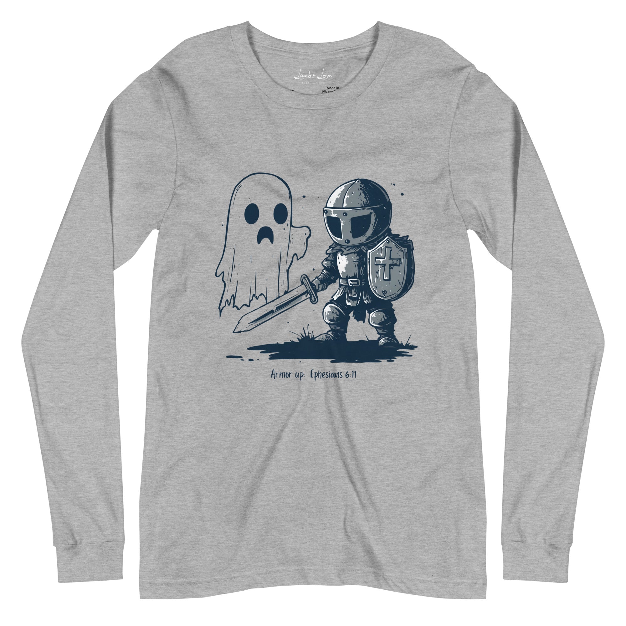 Armor Up Against Ghost, Women's Long Sleeve Tee - Lamb’s Love