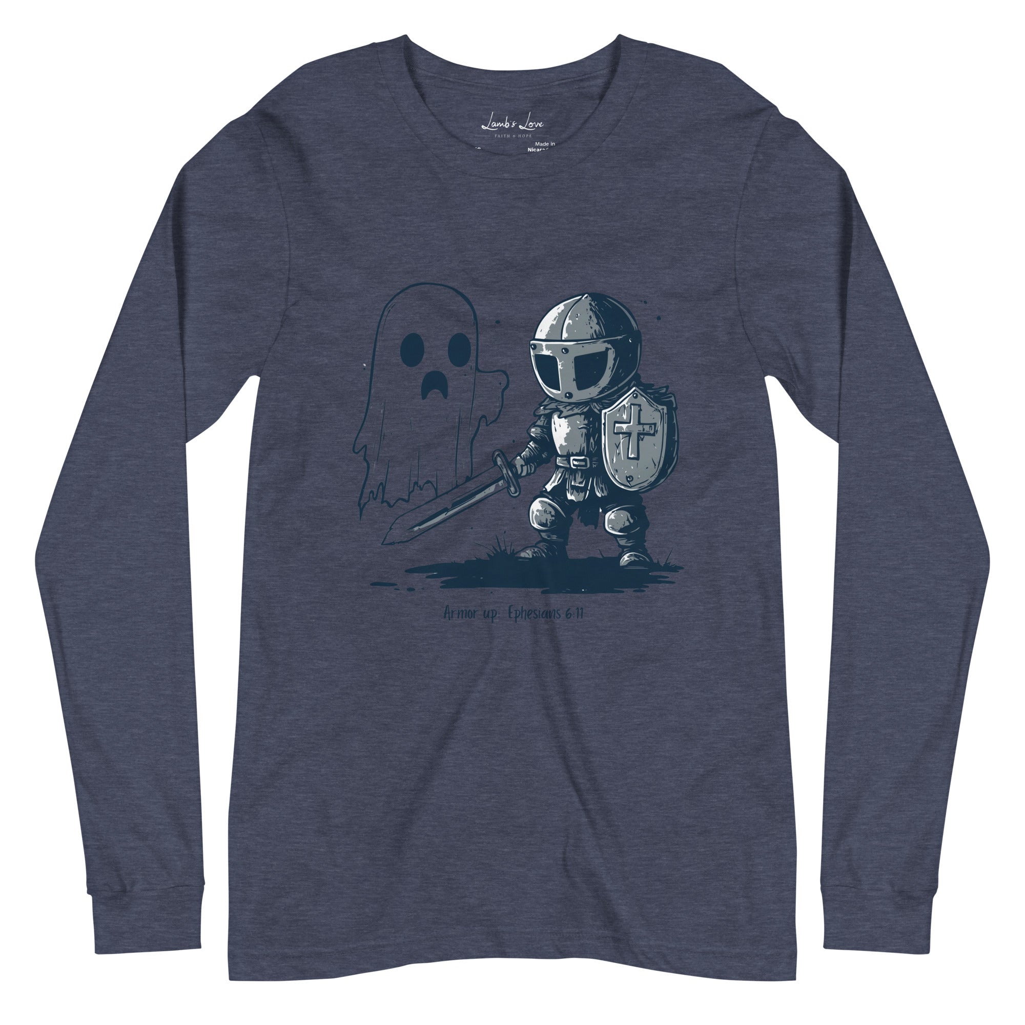 Armor Up Against Ghost, Women's Long Sleeve Tee - Lamb’s Love