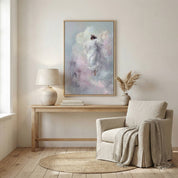 Ascension of Christ Christian wall art placed in a calm prayer corner with soft natural light.