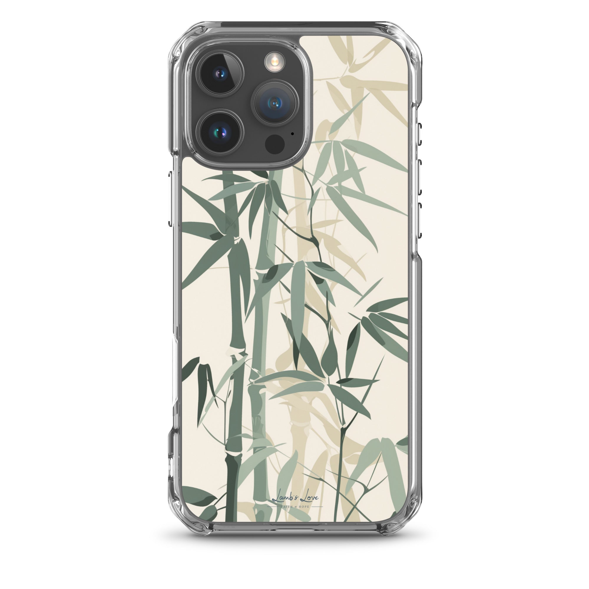 Bamboo, Clear - edge Case for iPhone - Lamb’s Love