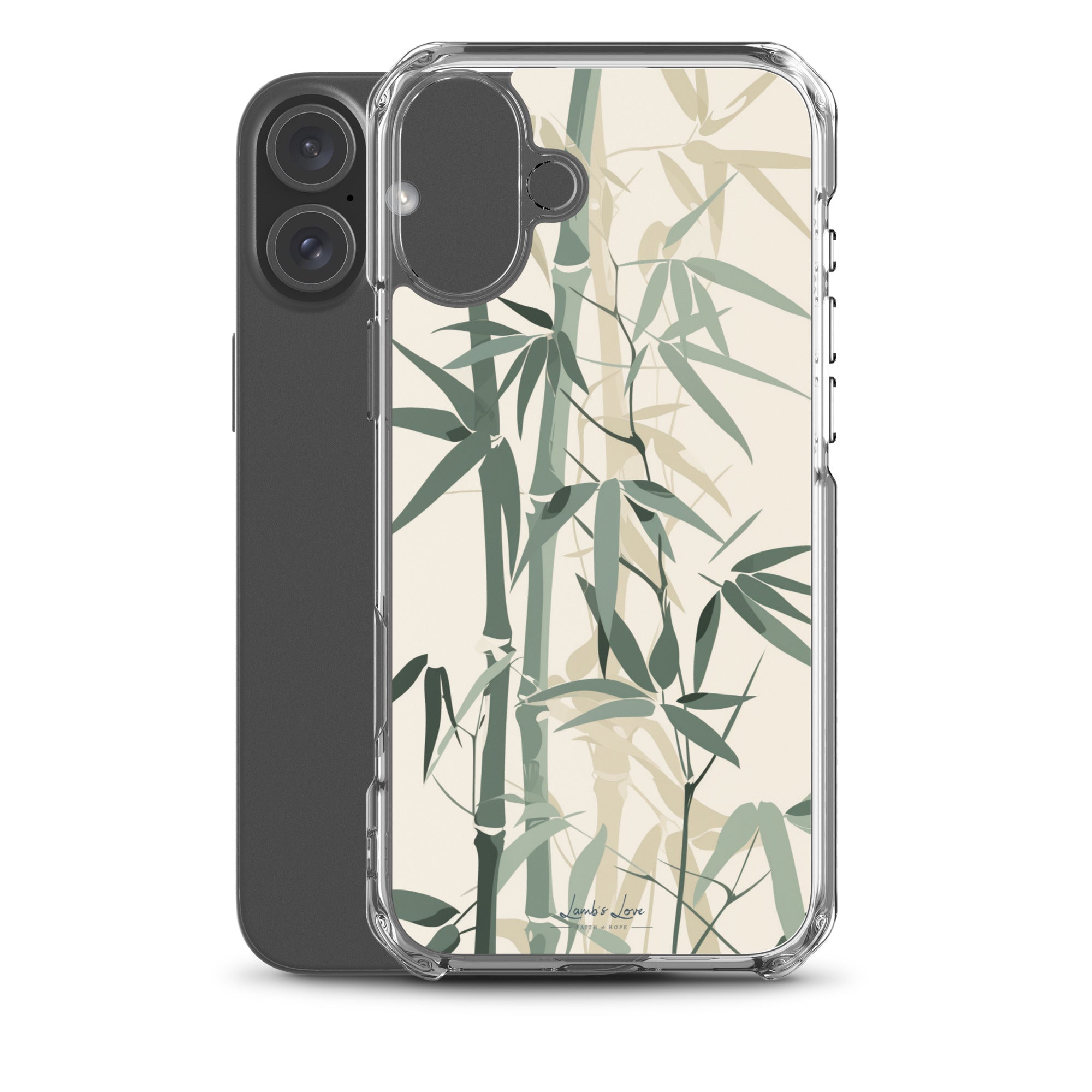 Bamboo, Clear - edge Case for iPhone - Lamb’s Love