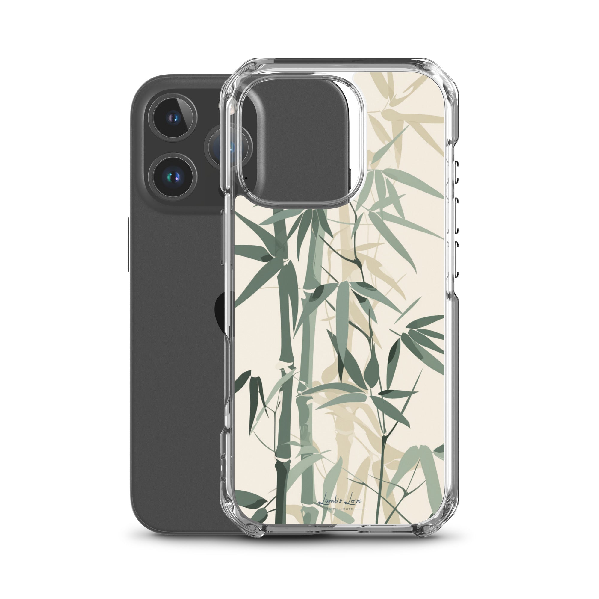 Bamboo, Clear - edge Case for iPhone - Lamb’s Love