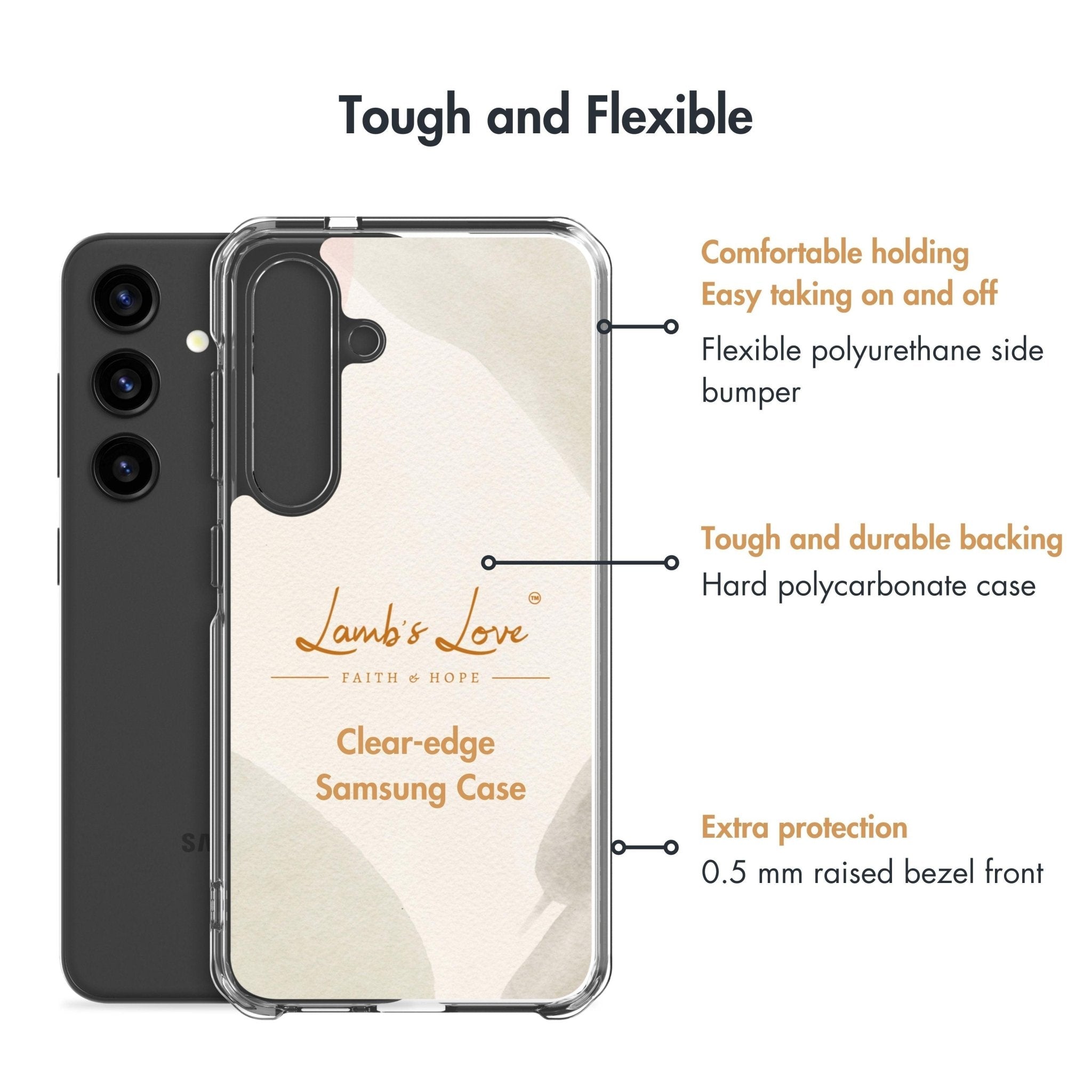 Bamboo, Clear-edge Case for Samsung - Lamb’s Love