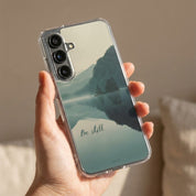Psalm 46:10 "Be Still" Samsung Galaxy Case - Misty Mountain & Lake Christian Cover