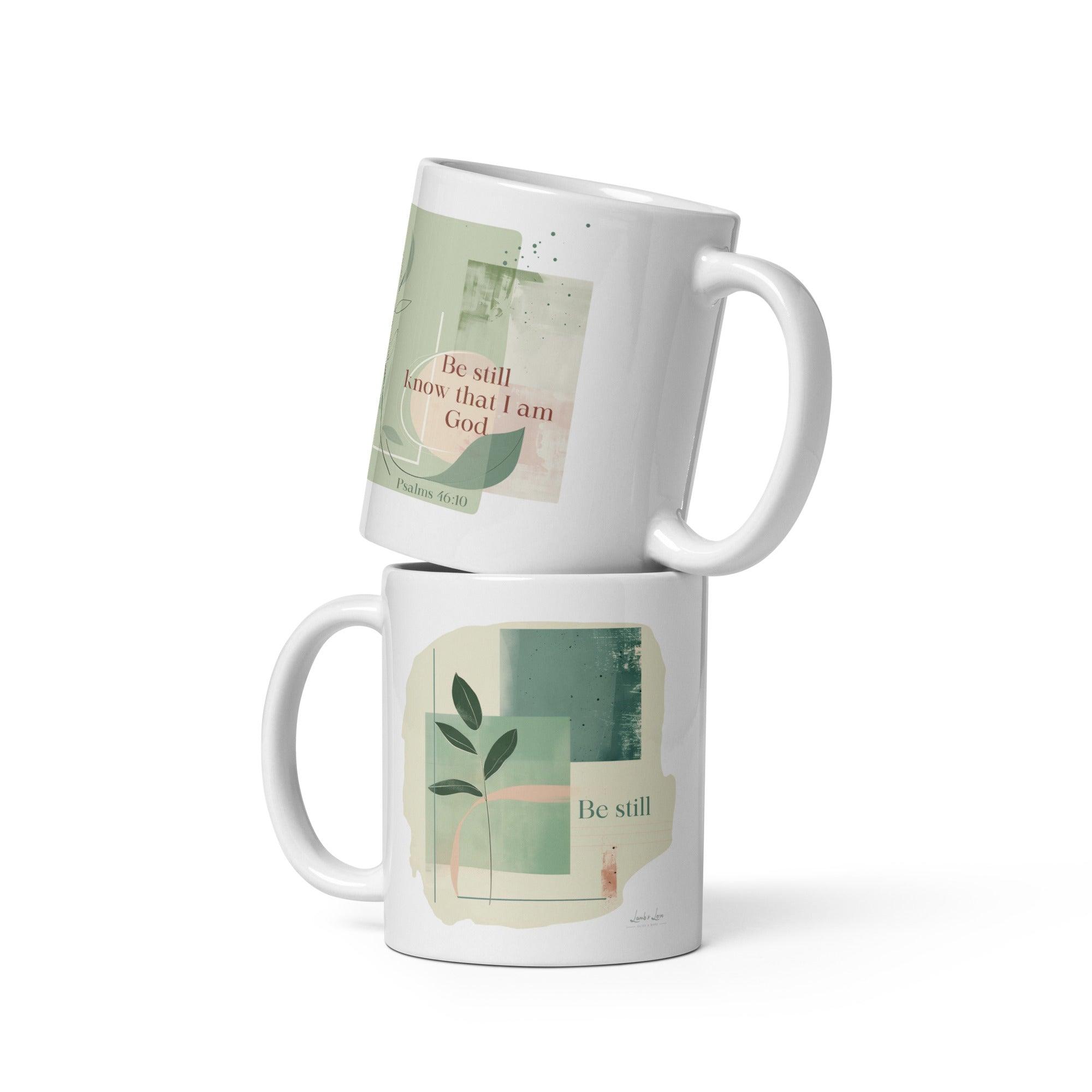 Be Still, White Interior Mug - Lamb’s Love