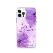 Be Strong and Courageous, Clear-edge Case for iPhone - Lamb’s Love