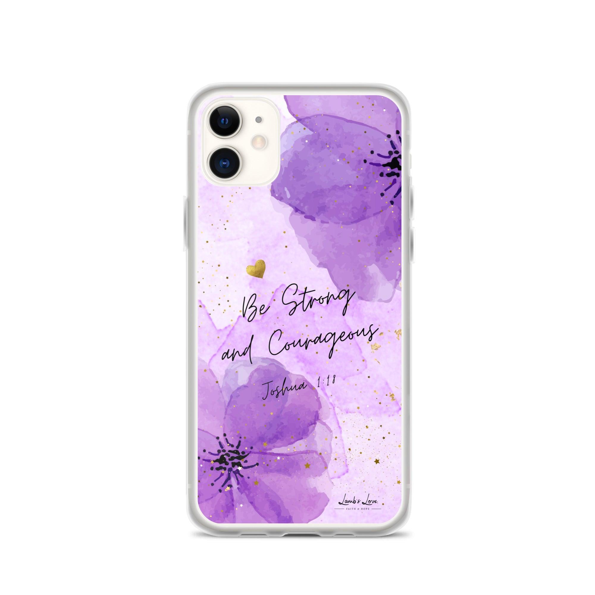 Be Strong and Courageous, Clear-edge Case for iPhone - Lamb’s Love