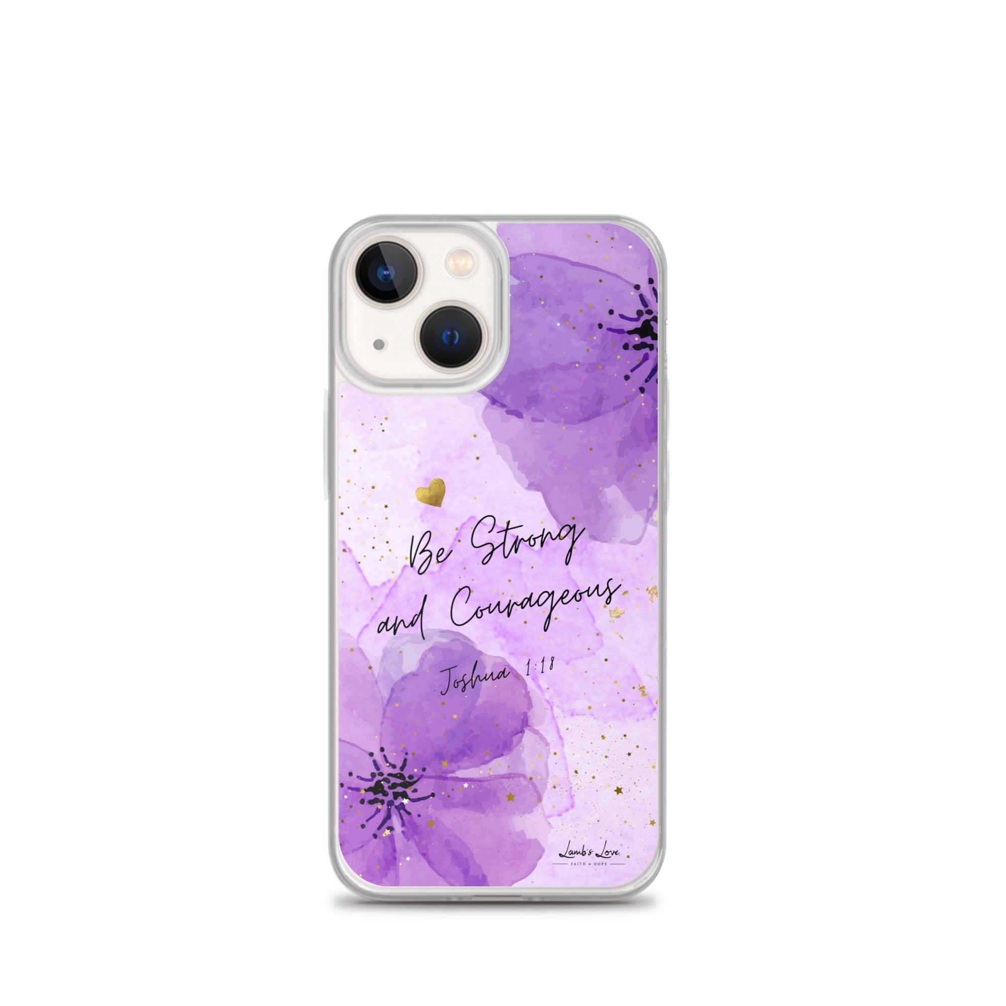 Be Strong and Courageous, Clear-edge Case for iPhone - Lamb’s Love