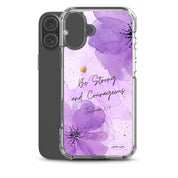 Be Strong and Courageous, Clear - edge Case for iPhone - Lamb’s Love