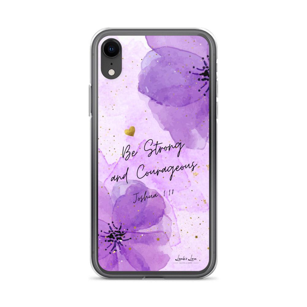 Be Strong and Courageous, Clear-edge Case for iPhone - Lamb’s Love