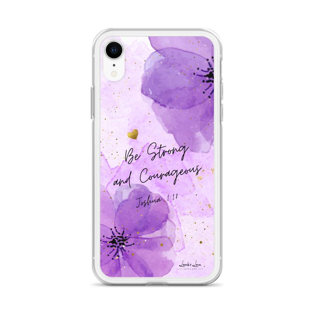 Be Strong and Courageous, Clear-edge Case for iPhone - Lamb’s Love