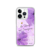 Be Strong and Courageous, Clear-edge Case for iPhone - Lamb’s Love