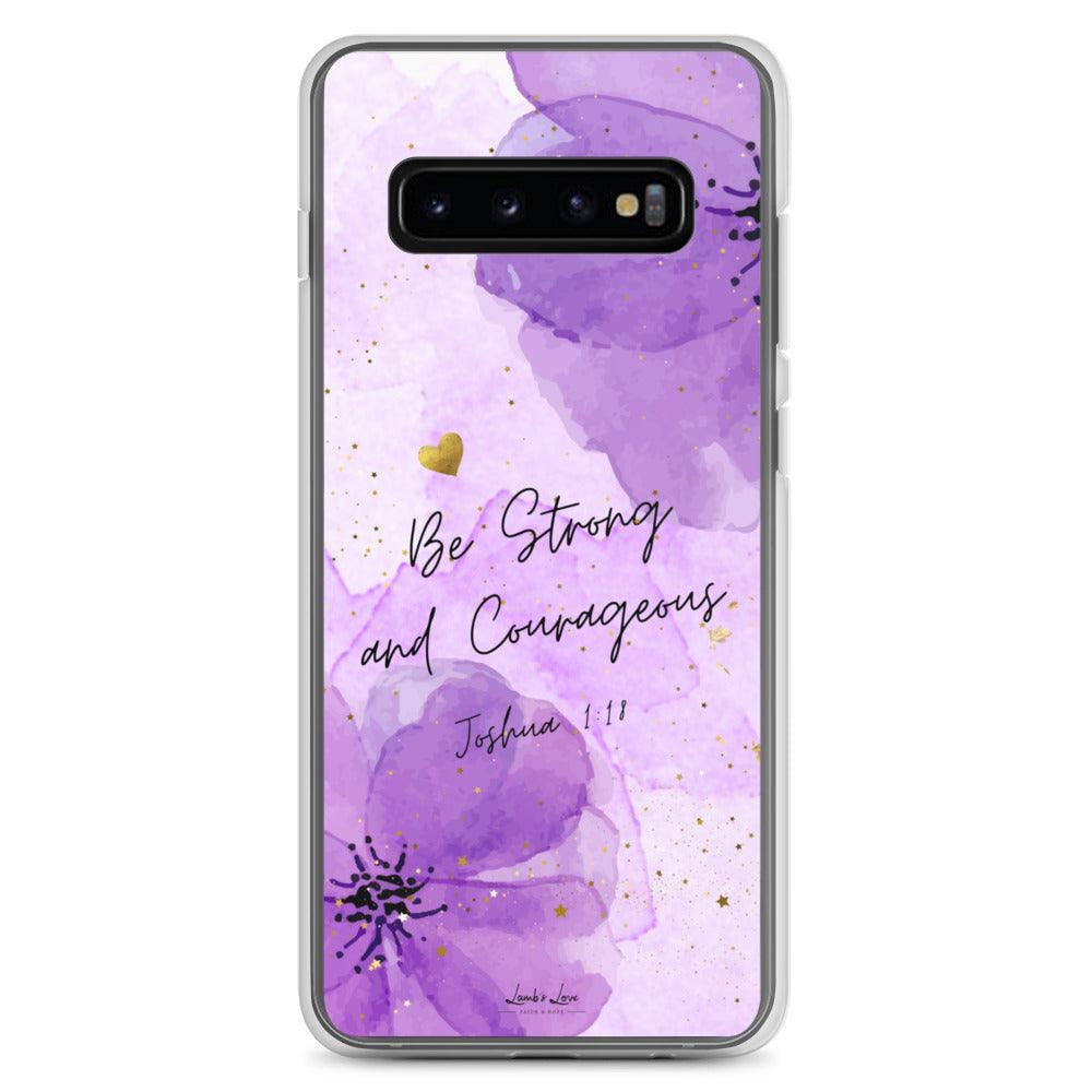 Be Strong and Courageous, Clear-edge Case for Samsung - Lamb’s Love