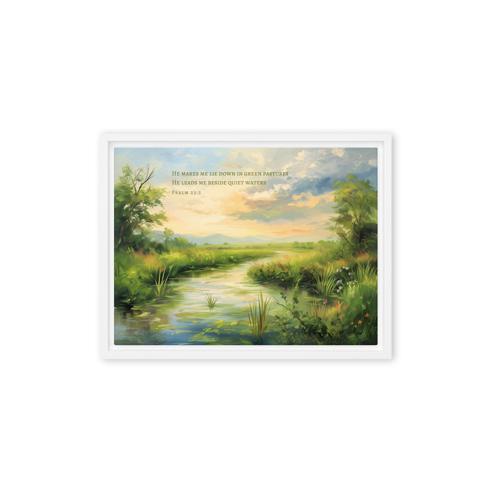 Beside Quite Water, Framed Canvas - Lamb’s Love