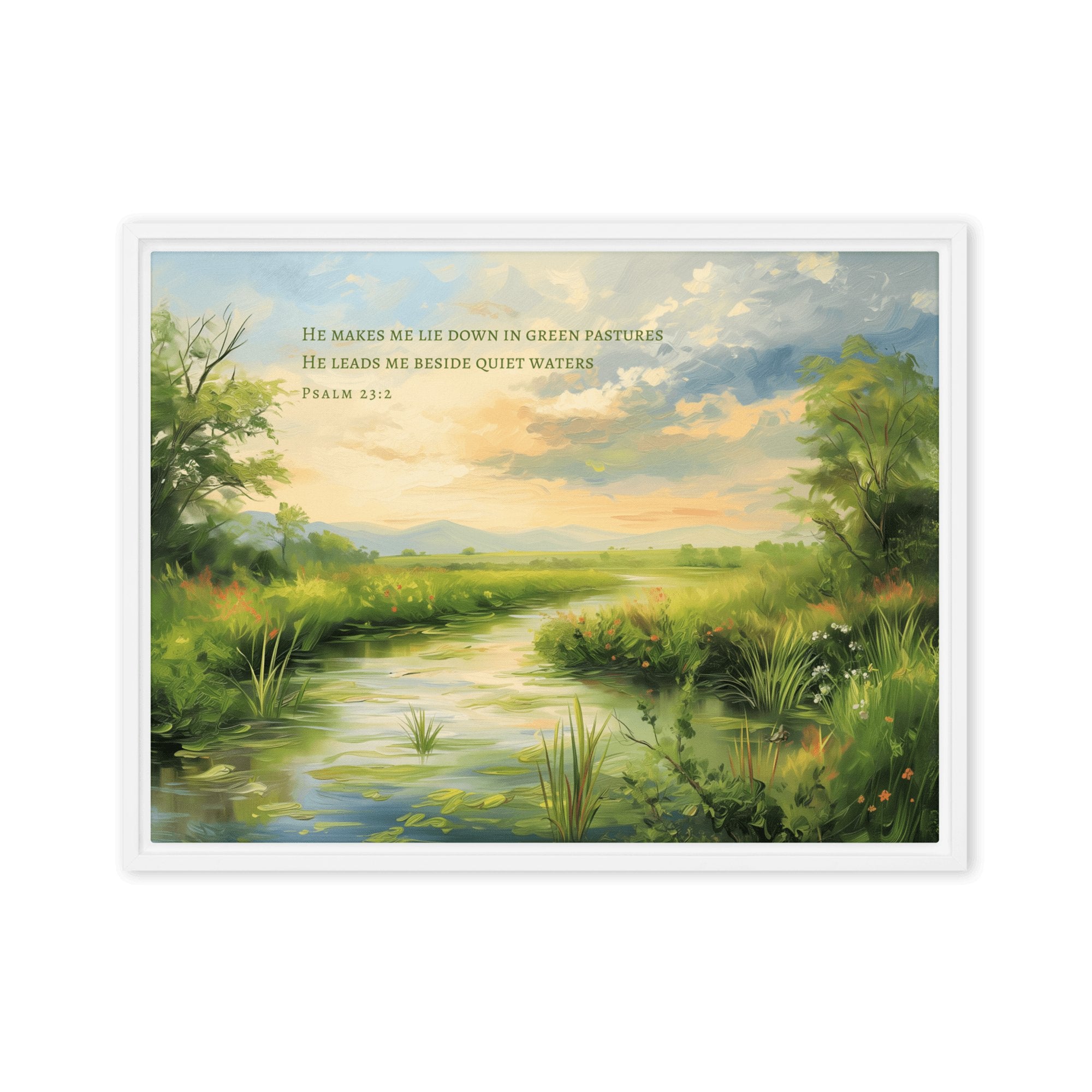 Beside Quite Water, Framed Canvas - Lamb’s Love