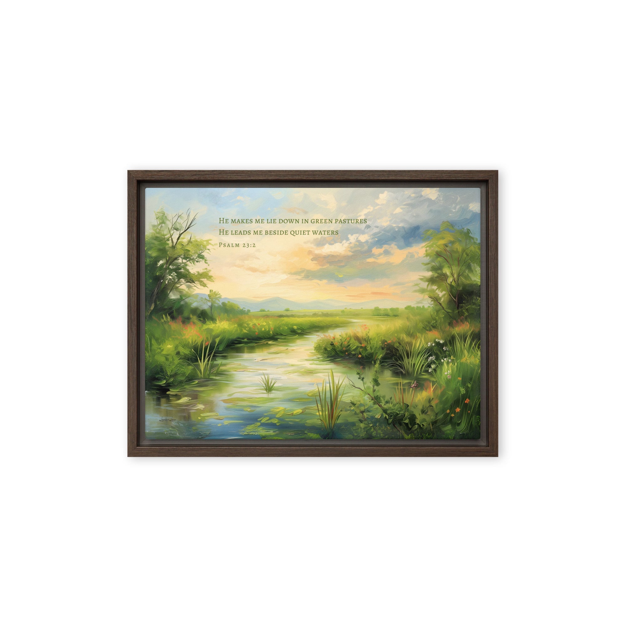 Beside Quite Water, Framed Canvas - Lamb’s Love