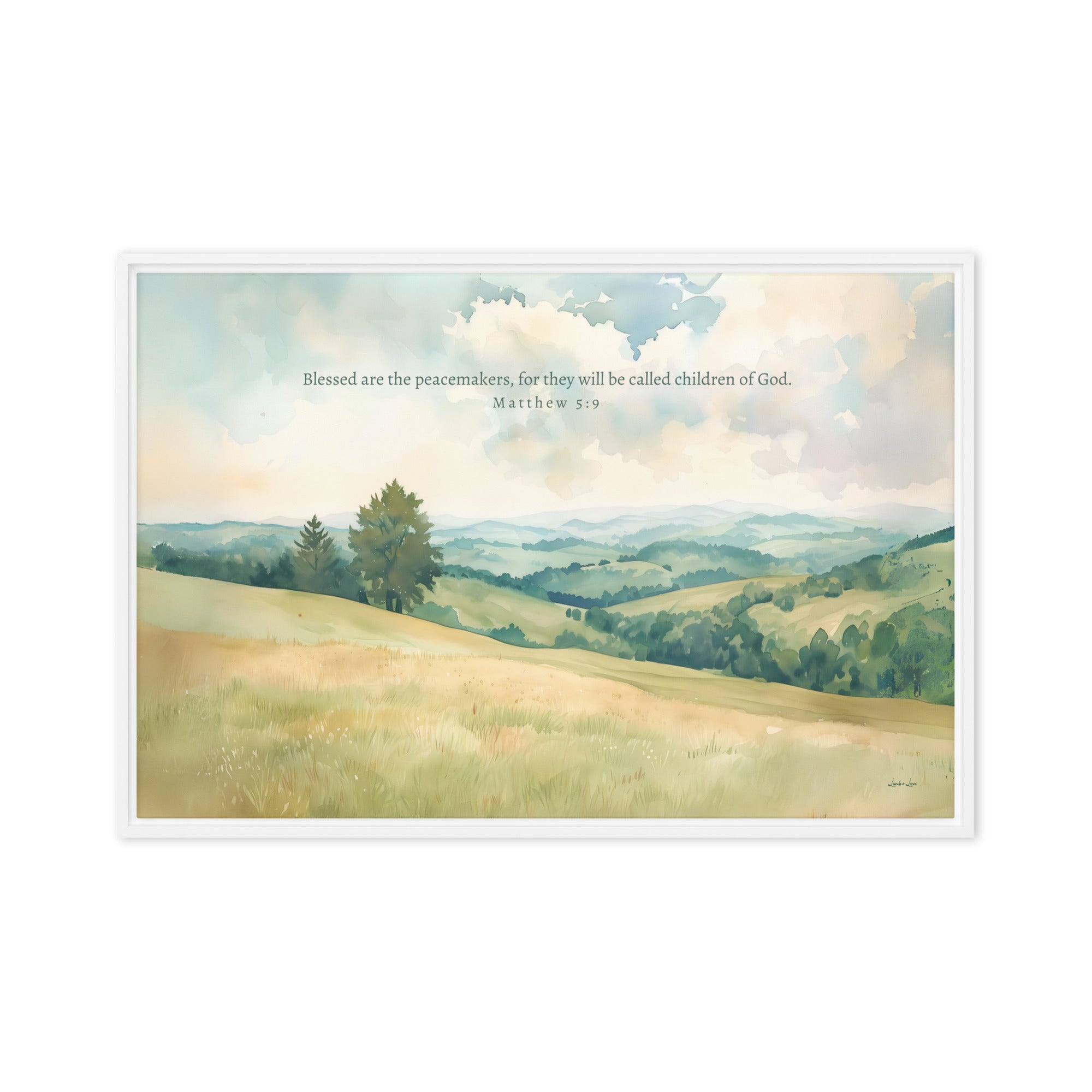 Blessed are Peacemakers, Framed Canvas - Lamb’s Love