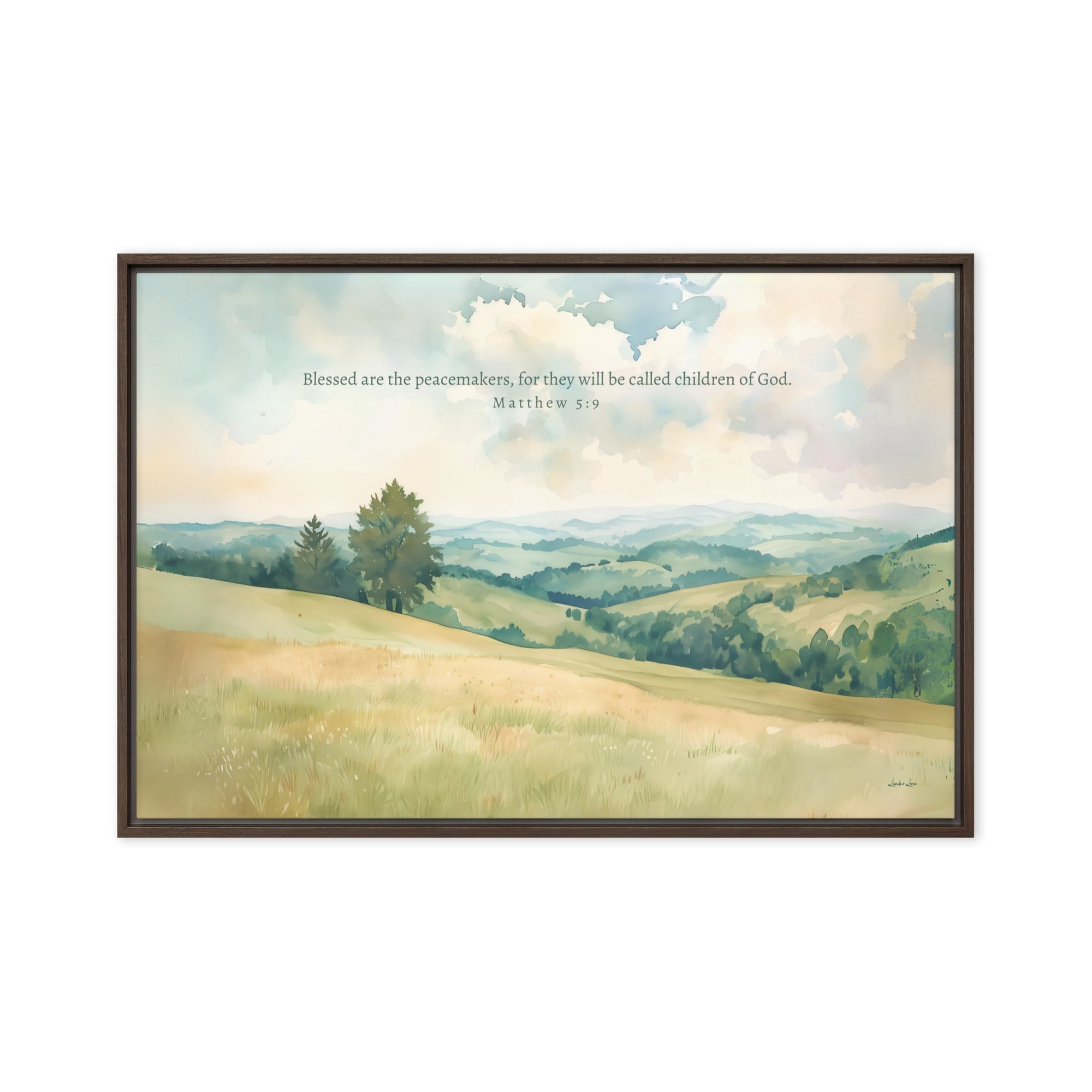 Blessed are Peacemakers, Framed Canvas - Lamb’s Love