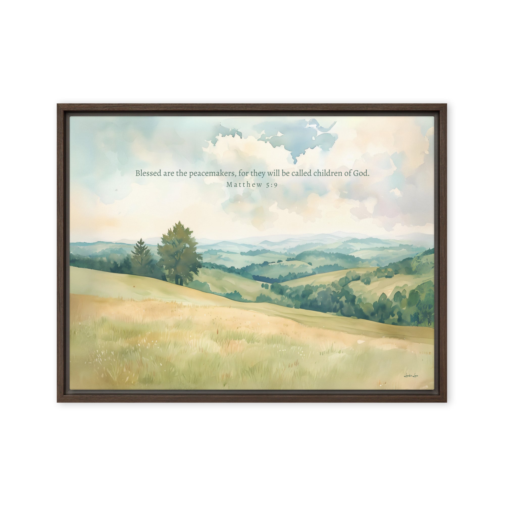 Blessed are Peacemakers, Framed Canvas - Lamb’s Love