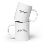 By Grace and Faith Alone, White Interior Mug - Lamb’s Love