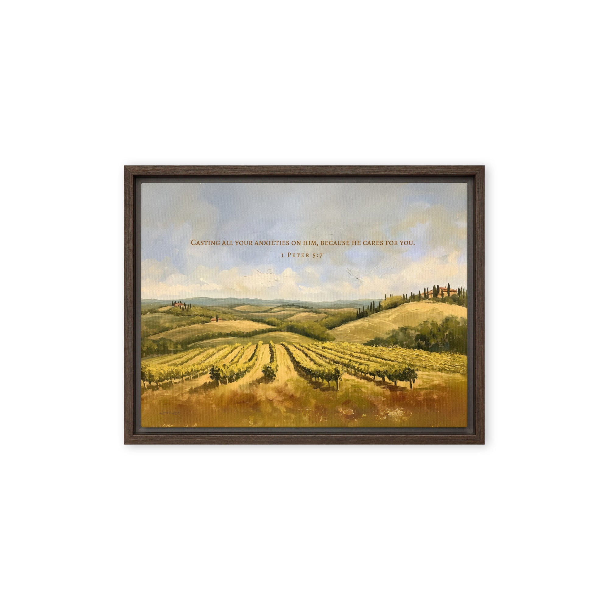 Cast Anxieties on Him, Framed Canvas - Lamb’s Love