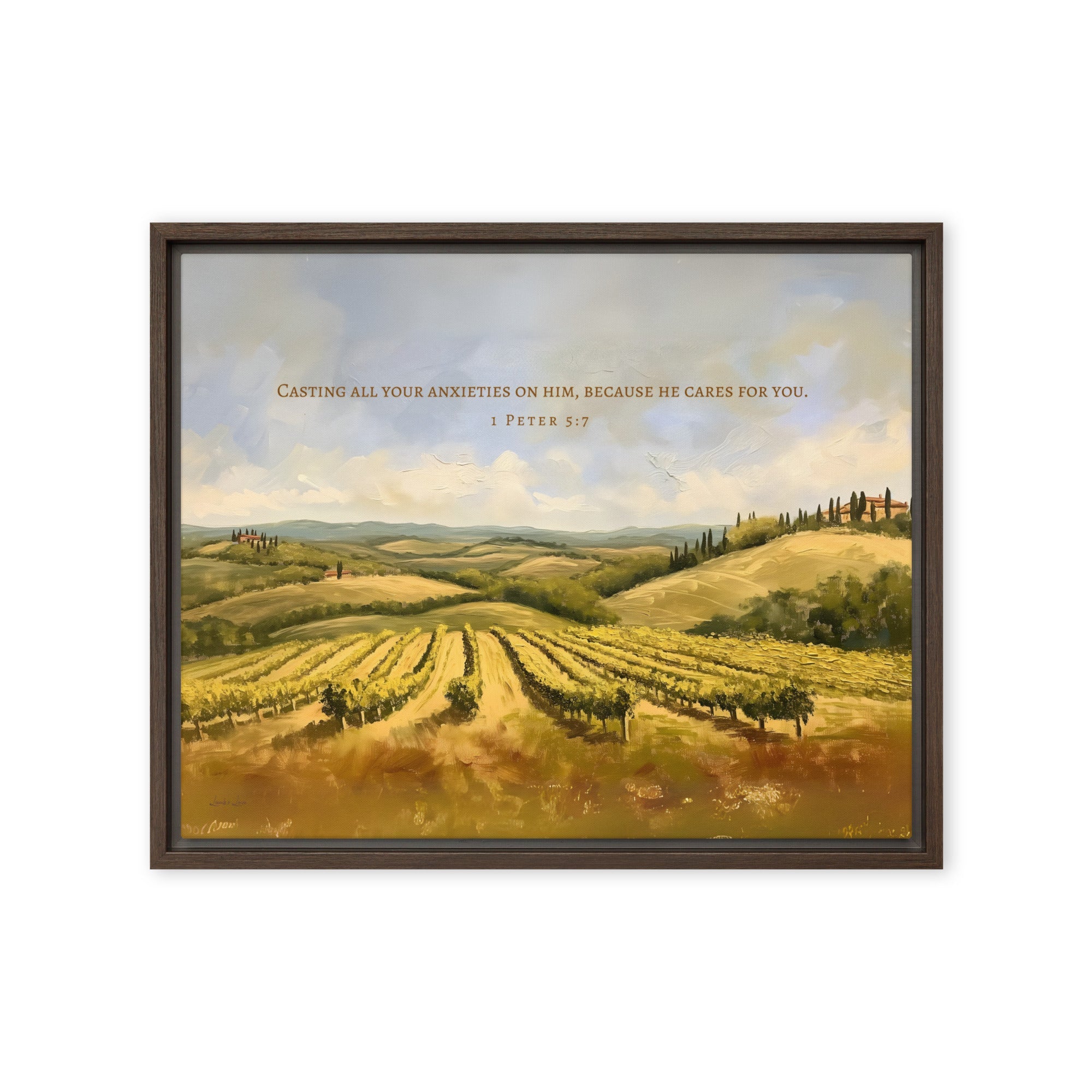 Cast Anxieties on Him, Framed Canvas - Lamb’s Love