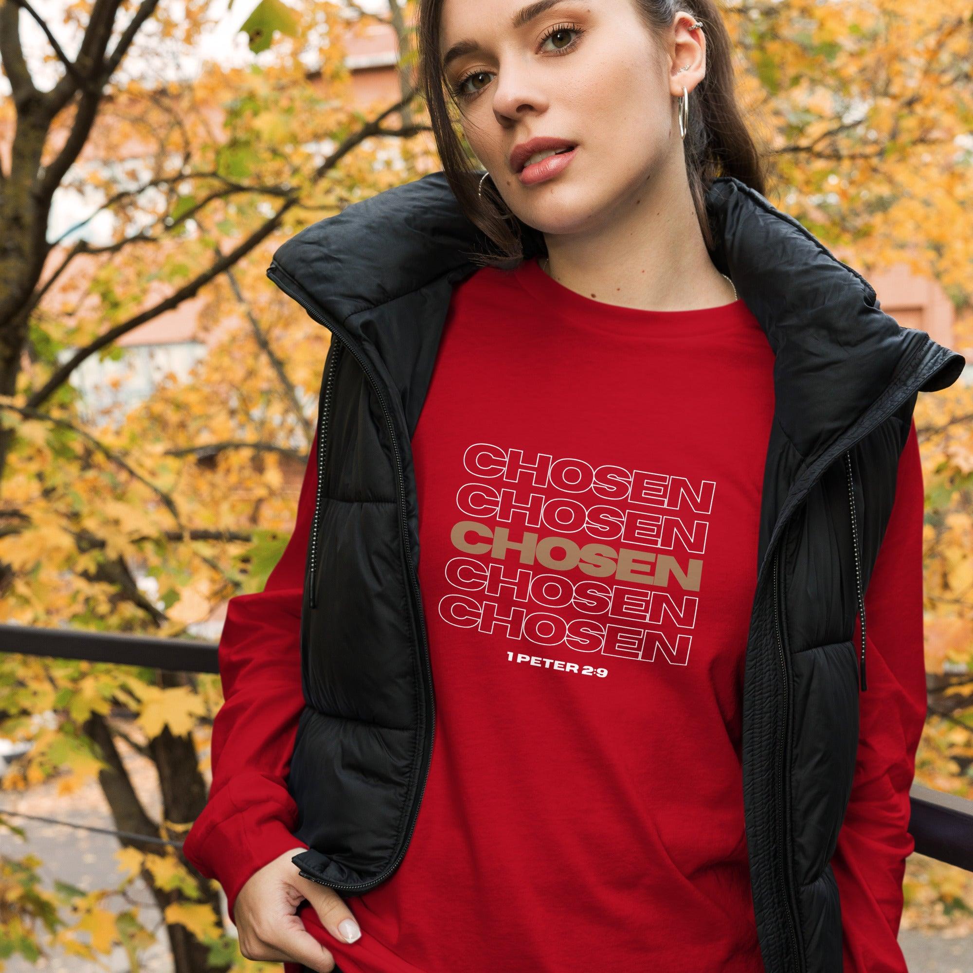 Chosen, Women's Long Sleeve Tee - Lamb’s Love