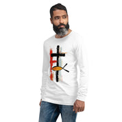 Cross and Ichthys, Men's Long Sleeve Tee - Lamb’s Love