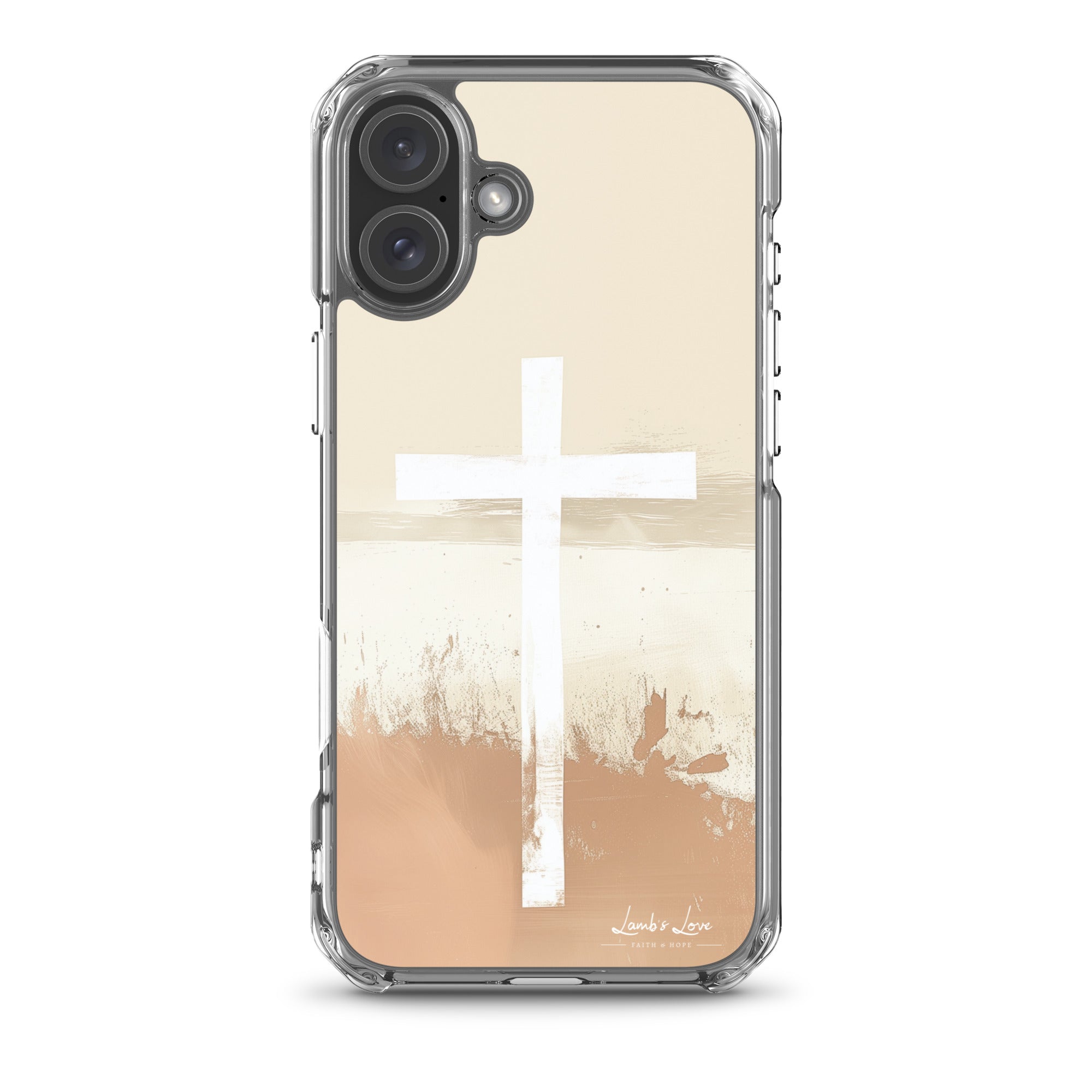 Cross, Clear - edge Case for iPhone - Lamb’s Love