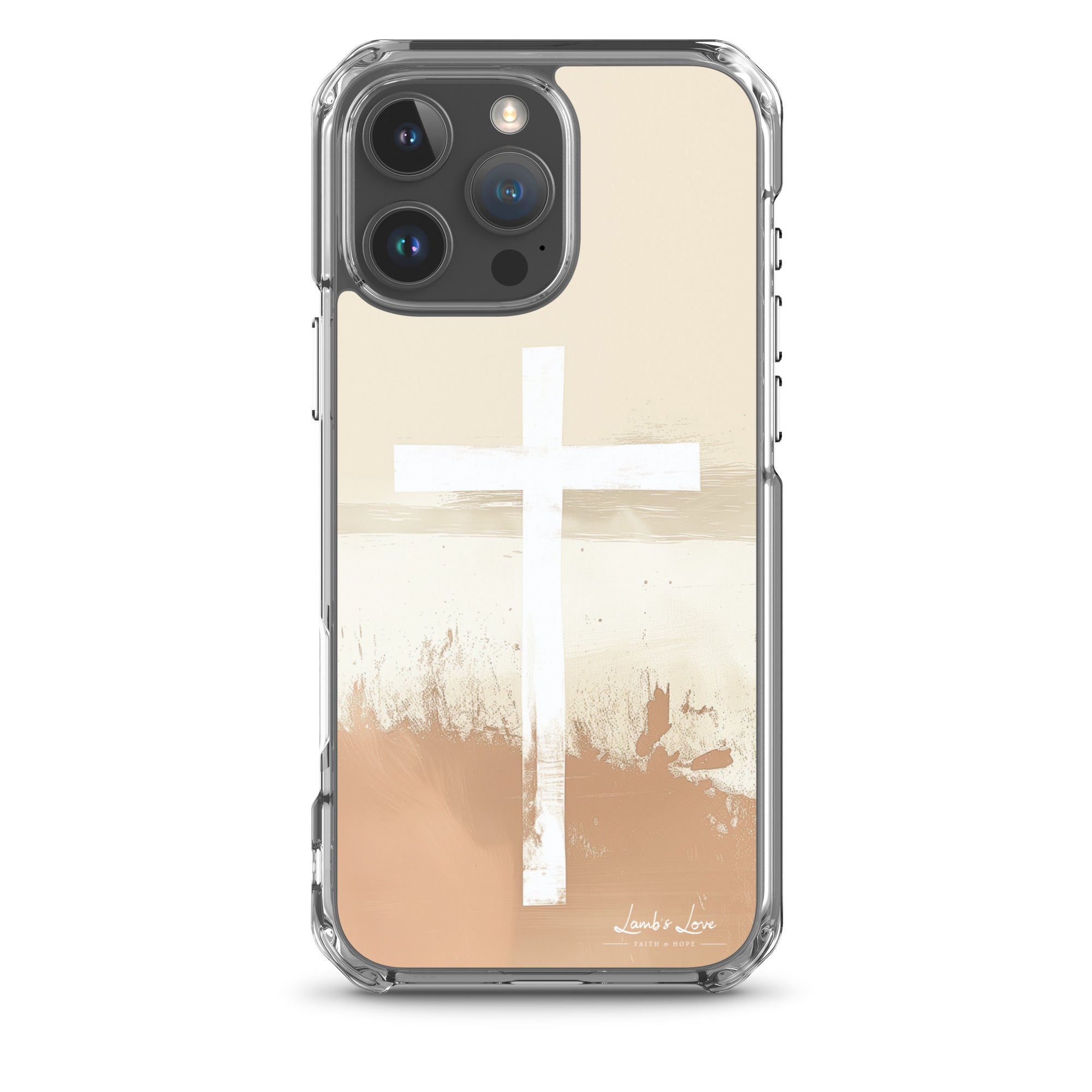 Cross, Clear - edge Case for iPhone - Lamb’s Love