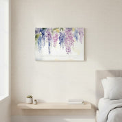 Delight in the Lord, Purple Wisteria Watercolor Scripture Wall Art, Psalm 37:4