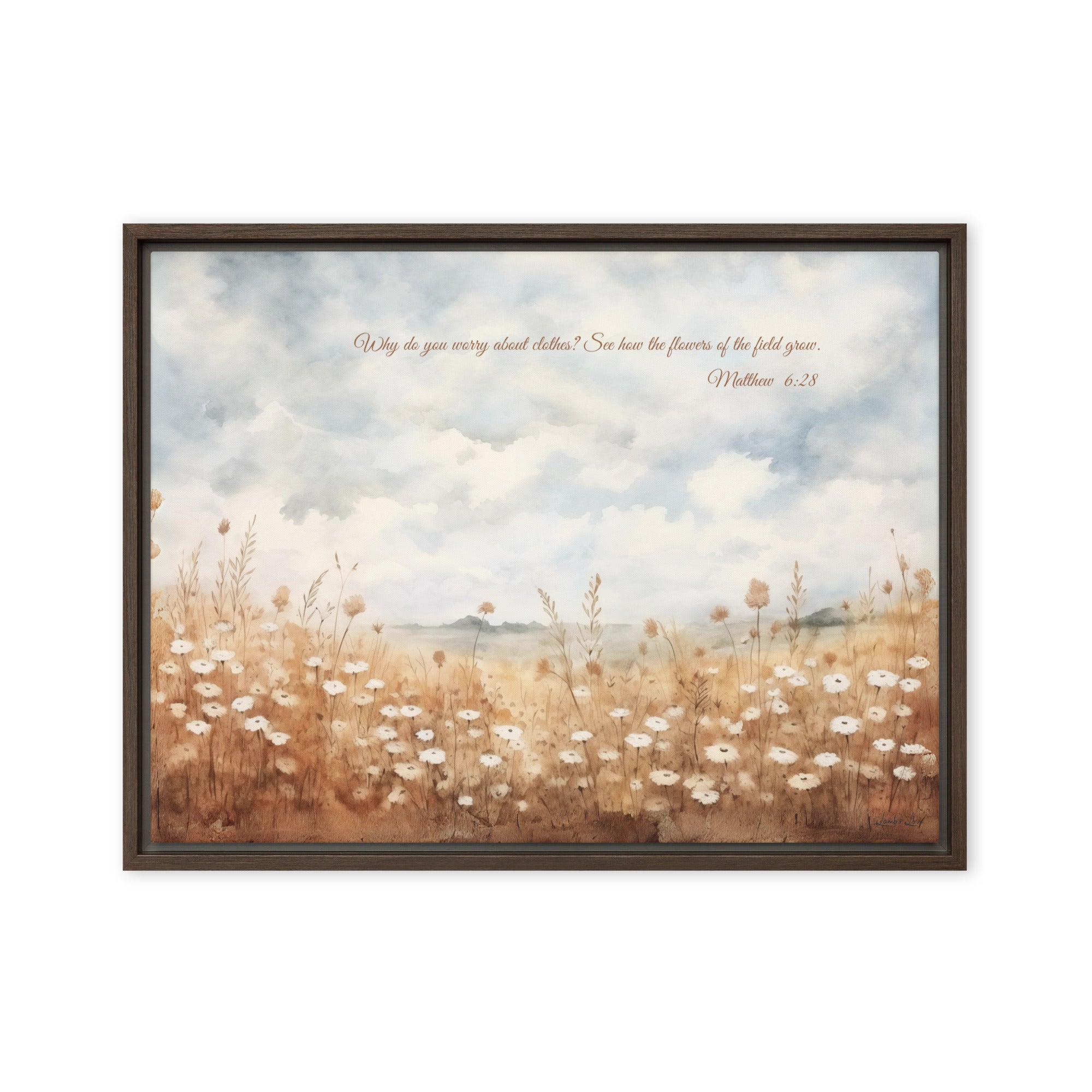 Do Not Worry, Framed Canvas - Lamb’s Love