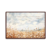 Do Not Worry, Christian Wildflowers Landscape Scripture Wall Art, Matthew 6:28