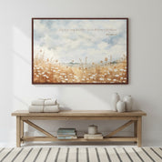 Do Not Worry, Christian Wildflowers Landscape Scripture Wall Art, Matthew 6:28