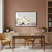 Every Good Gift, White Daisies Watercolor Scripture Wall Art, James 1:17