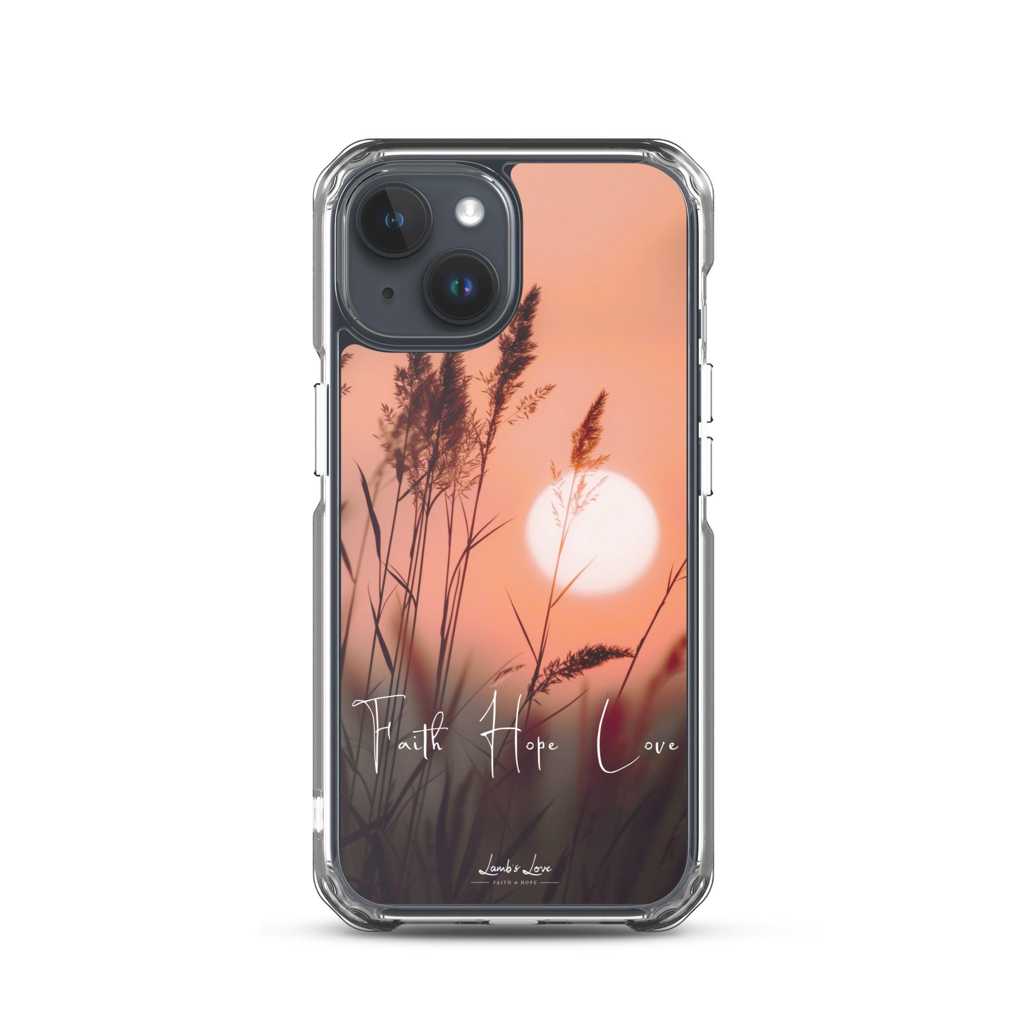 Faith Hope Love, Clear-edge Case for iPhone - Lamb’s Love