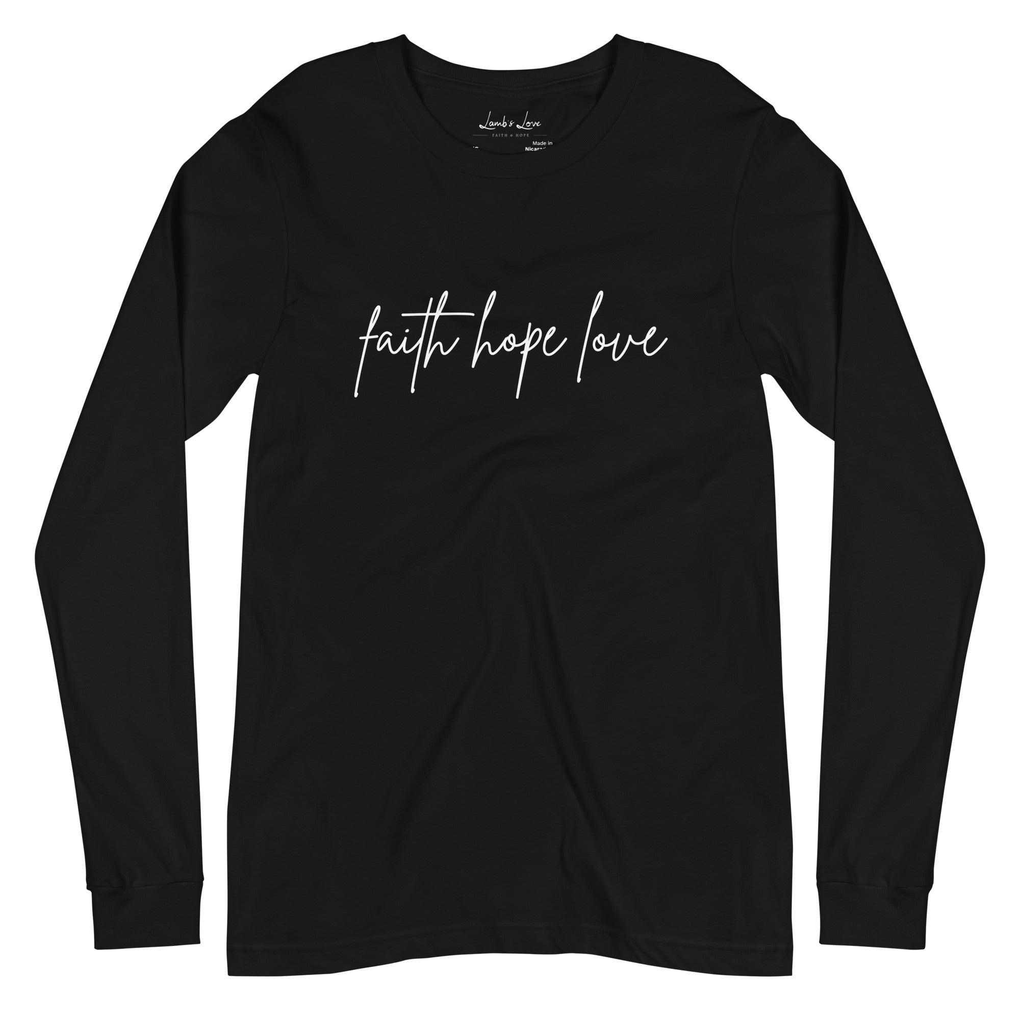 Faith Hope Love, Women's Long Sleeve Tee - Lamb’s Love