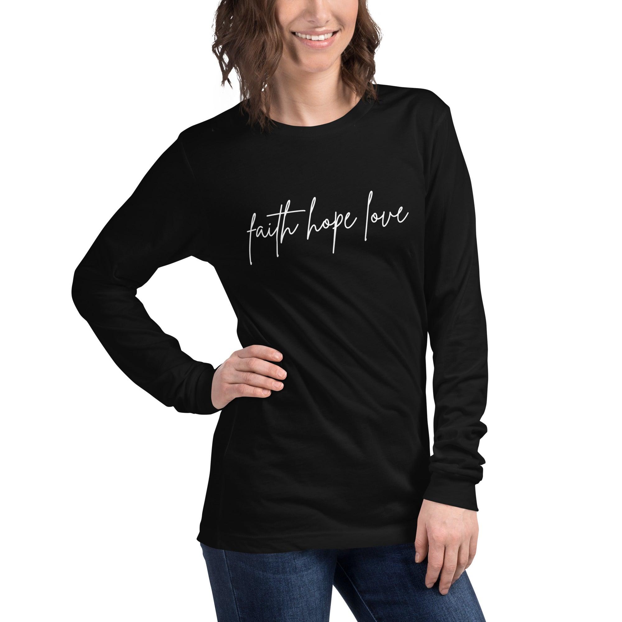 Faith Hope Love, Women's Long Sleeve Tee - Lamb’s Love