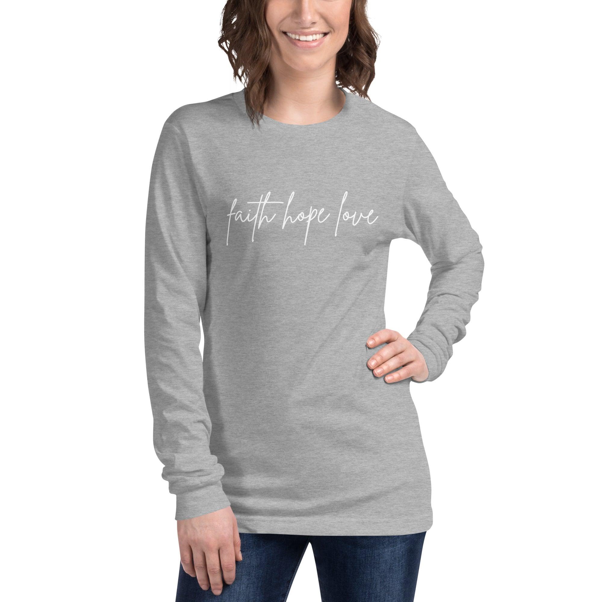 Faith Hope Love, Women's Long Sleeve Tee - Lamb’s Love